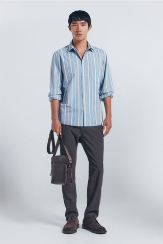 Camisa Manga Larga con Estampado Rayas