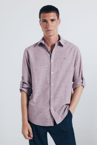 Camisa Manga Larga con Logo Bordado