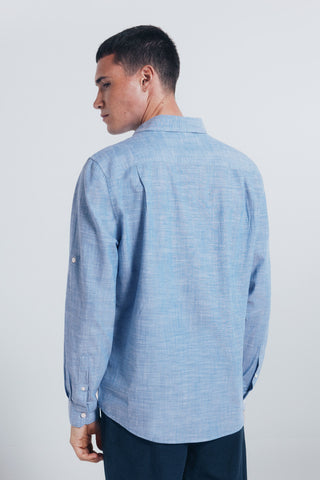 Camisa Manga Larga con Logo Bordado