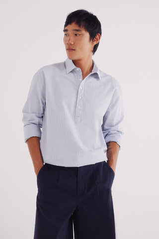 Camisa Manga Larga con Estampado Rayas