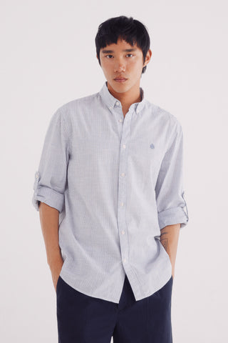 Camisa Manga Larga Estampado de Rayas