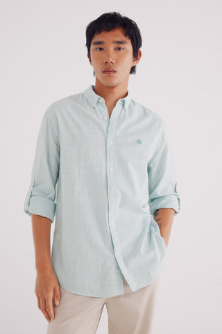 Camisa Manga Larga Estampado de Rayas