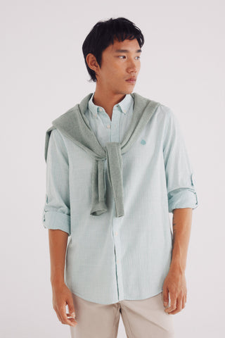 Camisa Manga Larga Estampado de Rayas