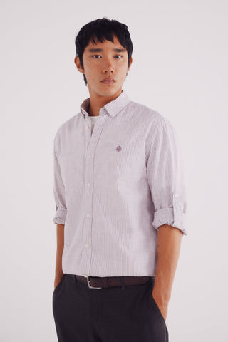 Camisa Manga Larga Estampado de Rayas