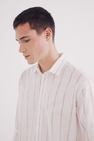 Camisa Manga Larga con Estampado Rayas