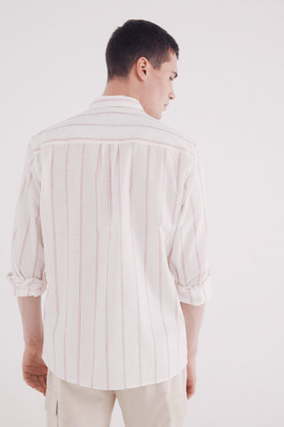 Camisa Manga Larga con Estampado Rayas