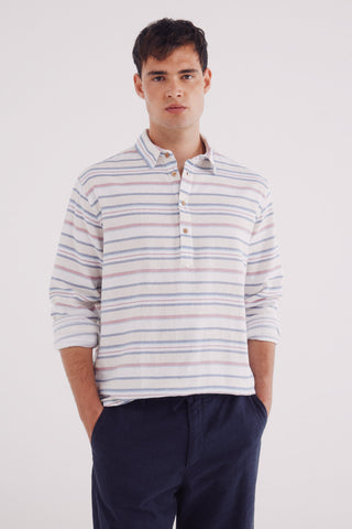 Camisa Manga Larga con Estampado Rayas