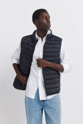 Padded Vest with Water-Repellent Fabric