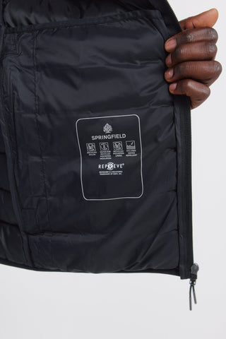 Padded Vest with Water-Repellent Fabric