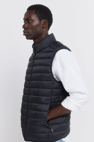 Padded Vest with Water-Repellent Fabric