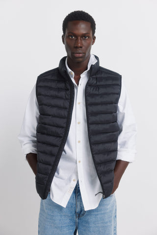 Padded Vest with Water-Repellent Fabric