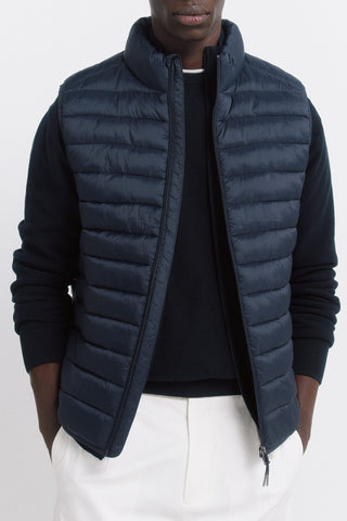Padded Vest with Water-Repellent Fabric