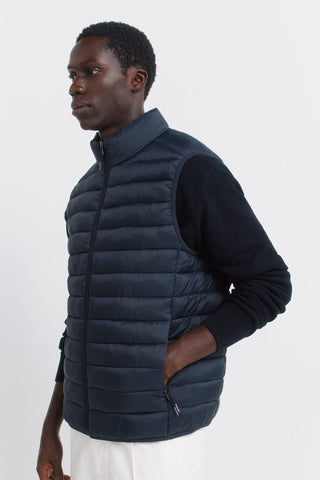 Padded Vest with Water-Repellent Fabric