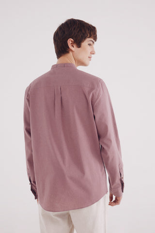 Camisa Manga Larga Cuello Mao