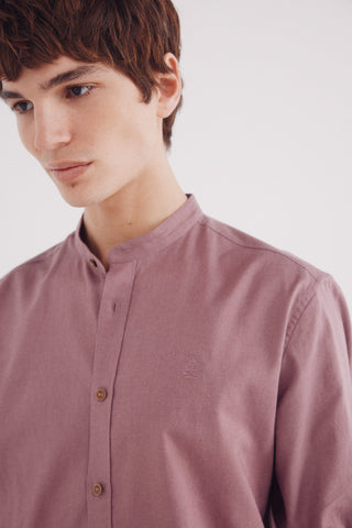 Camisa Manga Larga Cuello Mao