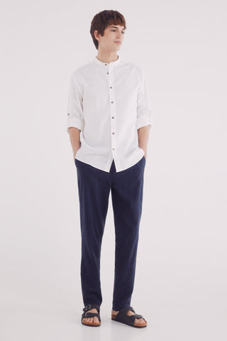 Camisa Manga Larga Cuello Mao