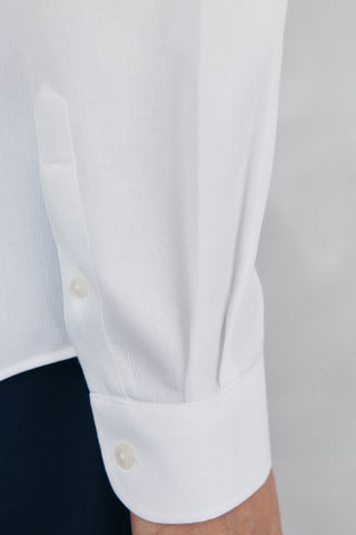 Camisa Manga Larga con Logo Bordado de Algodón