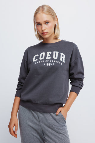 Sudadera Cuello Redondo con Gráfico