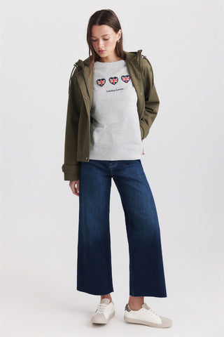 4.T.A.Sudadera Corazon London Gris.