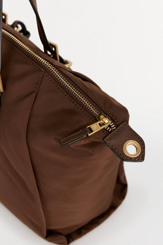 Bolso Shopper Mediano de Nylon con Hebillas