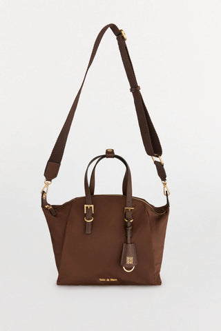 Bolso Shopper Mediano de Nylon con Hebillas