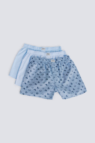 3 Pack  Woven Dog Blue.