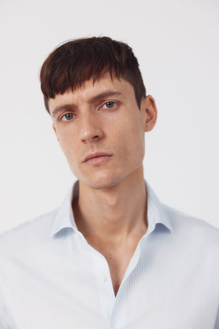 Camisa Manga Larga Slim Fit de Algodón