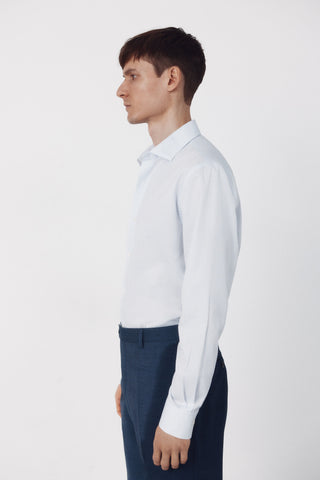 Camisa Manga Larga Slim Fit de Algodón