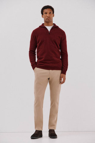 Pantalón Slim Fit Talle Medio con Bolsillos