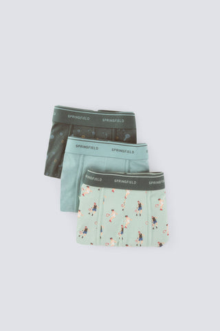 Paquete de 3 Bóxers con Estampado