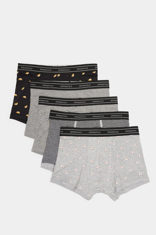 Paquete de 5 Boxers de Algodón con Estampado