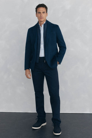 Blazer Regular Fit con Bolsillos Delanteros