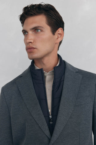 Blazer Regular Fit con Bolsillos Delanteros