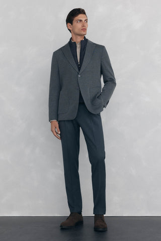 Blazer Regular Fit con Bolsillos Delanteros