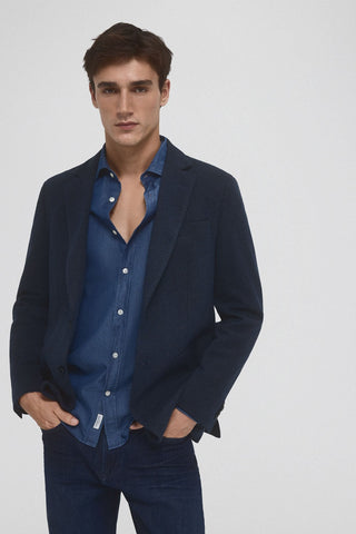 Blazer Slim Fit con Bolsillos