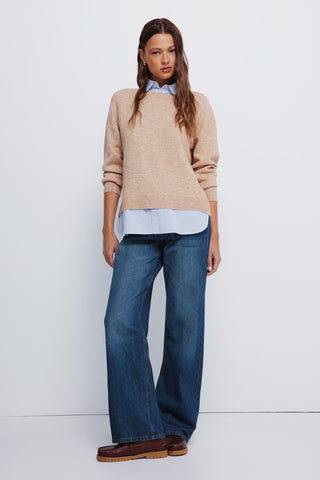 Sudadera con Cuello Camisero de Canalé