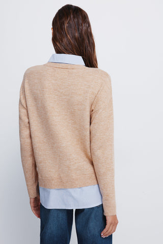 Sudadera con Cuello Camisero de Canalé