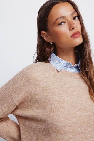 Sudadera con Cuello Camisero de Canalé