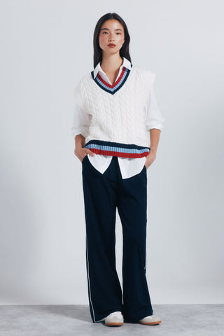 Chaleco de Punto con Detalles Trenzados