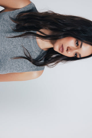 Chaleco sin Mangas de Punto Trenzado