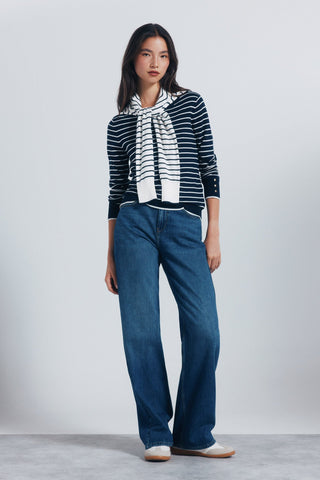 Sudadera Cuello Redondo con Detalle Botones