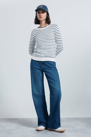 Sudadera Cuello Redondo con Detalle Botones