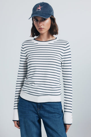 Sudadera Cuello Redondo con Detalle Botones