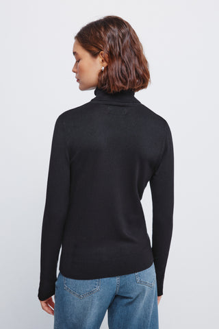 Fitted High-Neck Sweatshirt