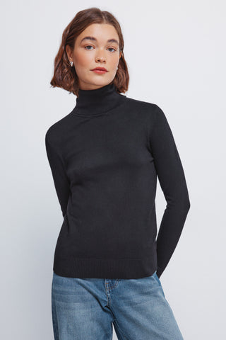 Fitted High-Neck Sweatshirt