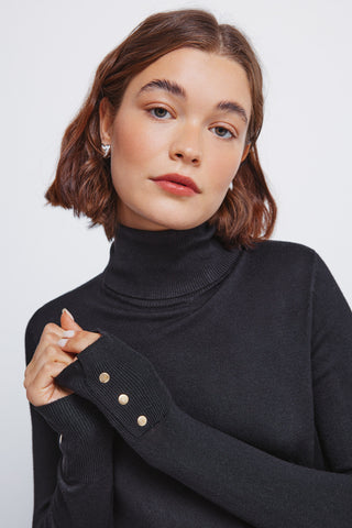 Fitted High-Neck Sweatshirt