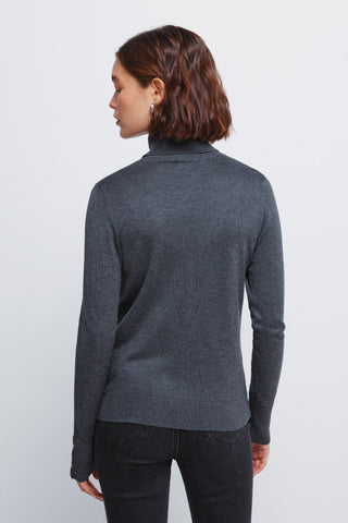Fitted High-Neck Sweatshirt