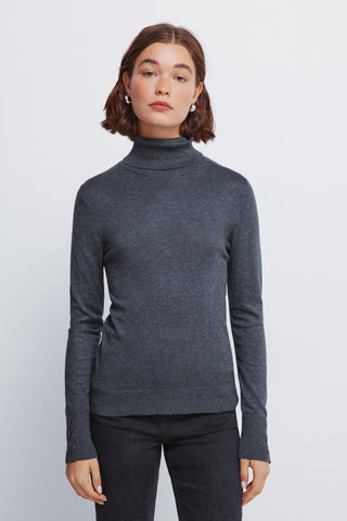 Fitted High-Neck Sweatshirt