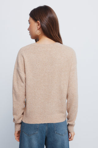 Diamond Print Crew Neck Sweatshirt