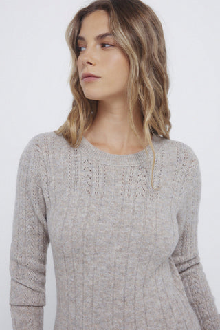 Fitted High-Neck Midi Dress